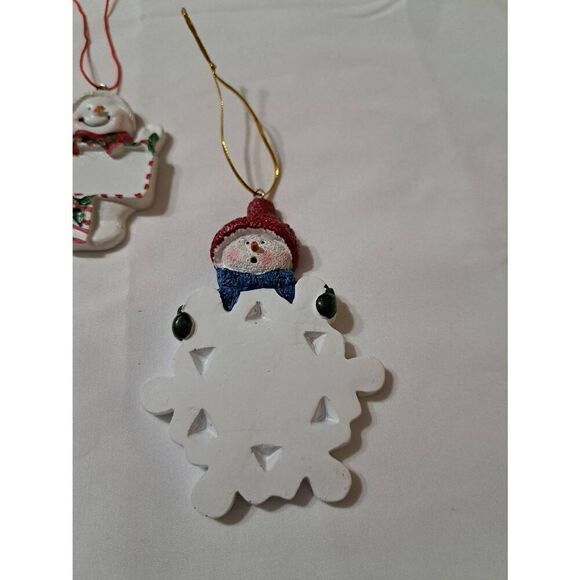 Vintage Lot 4 Holiday Christmas Tree Ornaments Gift Tags You Personalize Craft - Picture 5 of 6